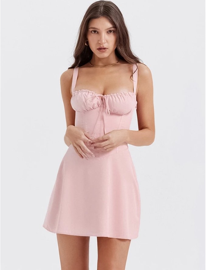 Elegant Pink Summer Dress - Anbrosia